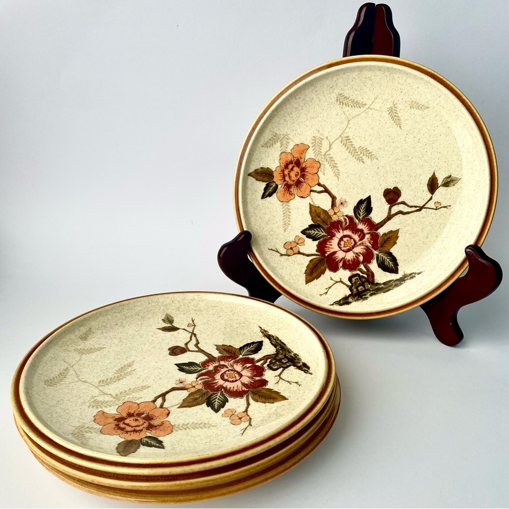 Mikasa Oriental Classics Mandarin Salad Plates CK-804 - Set of 4 - Floral